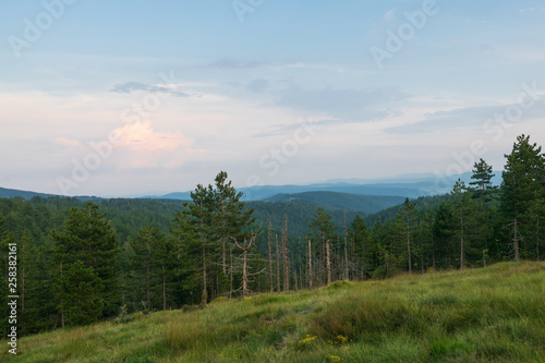 Mountain range nature landscape.