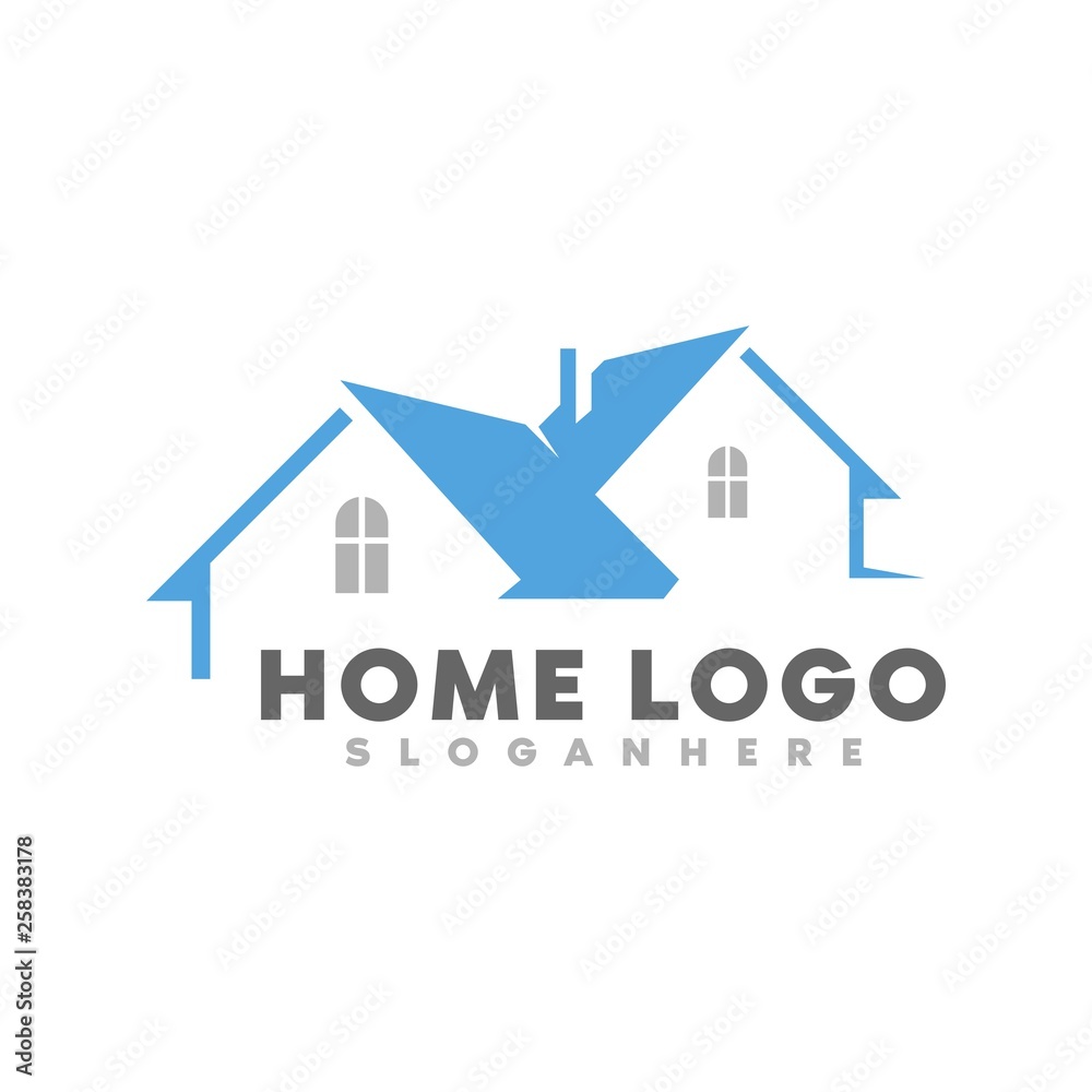 home logo illustration and vector