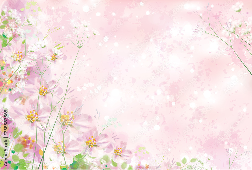Vector spring floral background.