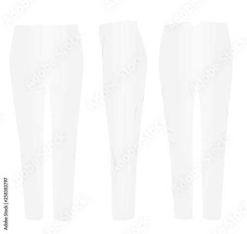 White pants. vector illustration