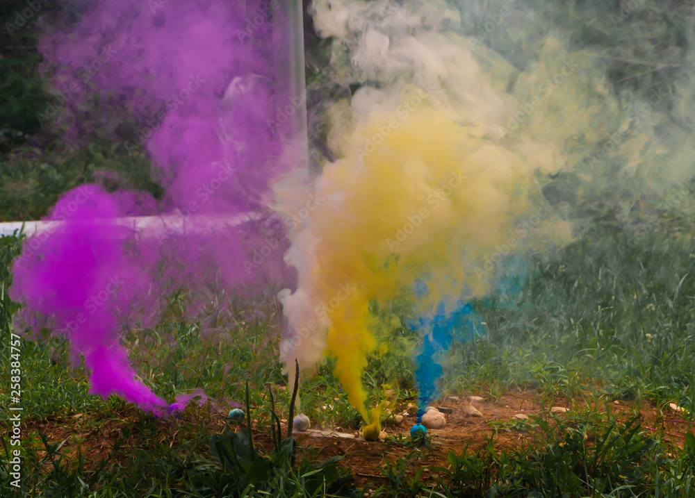 Obraz premium Smoke bombs
