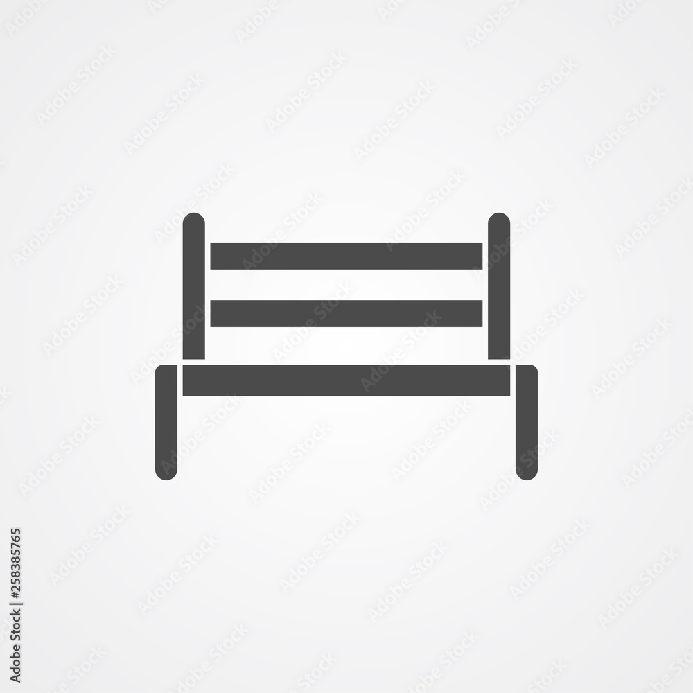 Bench vector icon sign symbol