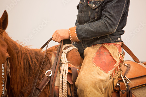 cowboy and saddle