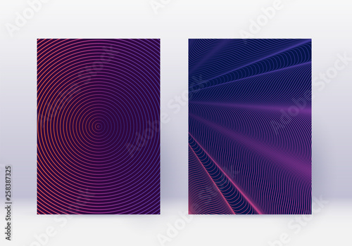 Cover design template set. Abstract lines modern b