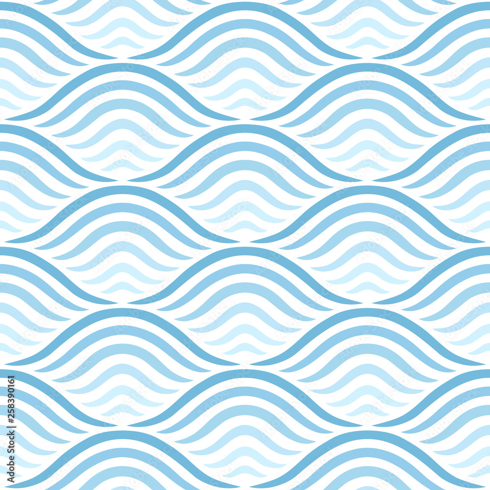 Abstract wave pattern. Blue and white texture. Seamless background. Vector illustration. Abstract wave pattern. Blue and white texture. Seamless background. Vector illustration.