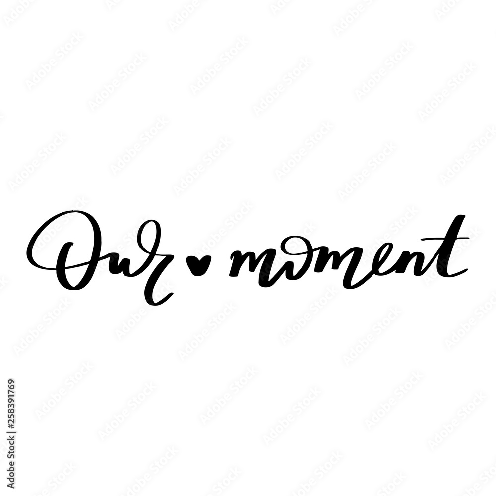 Vector hand drawn lettering phrase about love. Vector hand drawn lettering phrase about love.