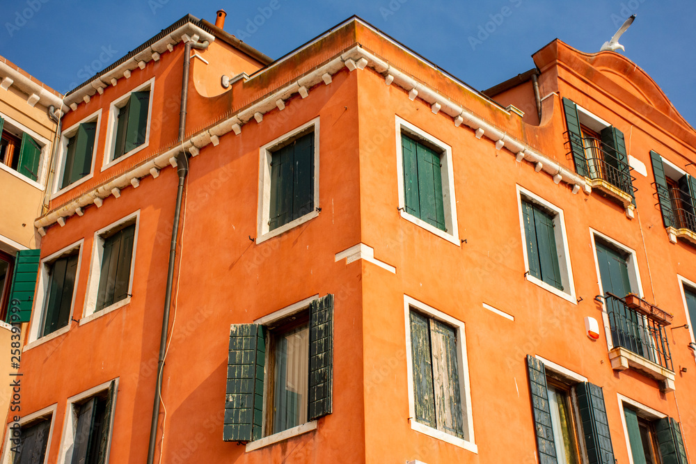 Italy, Venice, views and architectural details typical of the Venetian style.