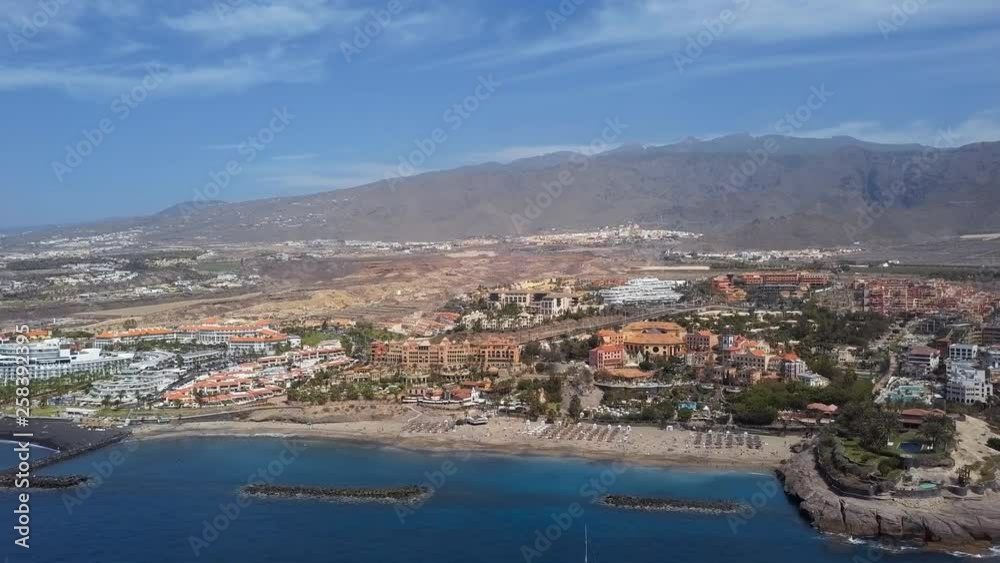 Aerial panorama of Costa Adeje resort and Playa del Duque beach, Tenerife, Canary islands, Spain. Aerial panorama of Costa Adeje resort and Playa del Duque beach, Tenerife, Canary islands, Spain.