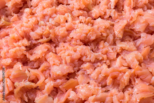 Chopped salmon tasty