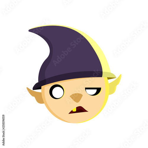 Halloween Elf Head Character Illustration Design