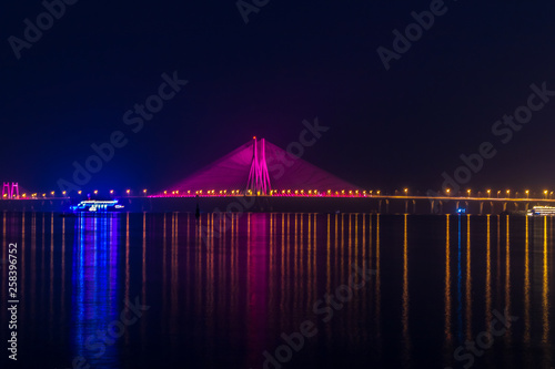 Night View of Bandra Worli Sea Link Bridge