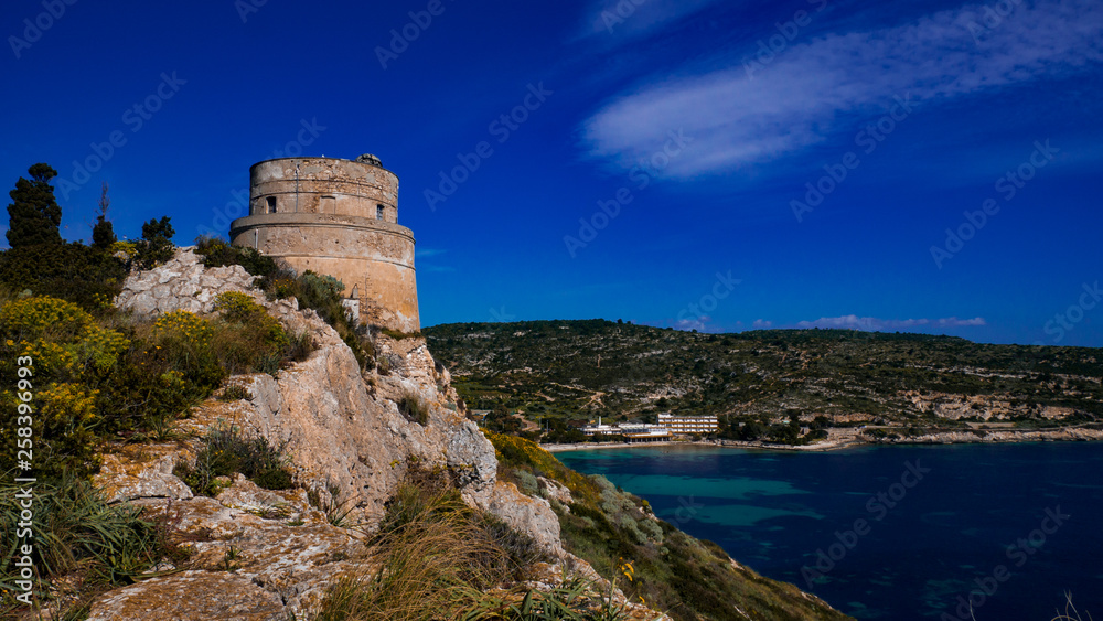 Lighthouse in Calamosca,Sardinia.