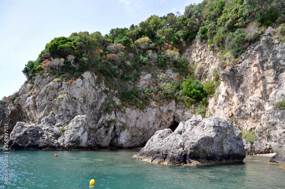 Rocks and sea in Corfu