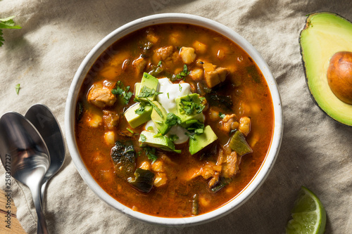 Homemade Mexican Pozole Soup photo