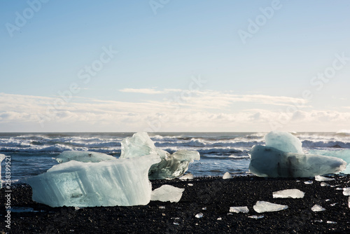 Iceland Diamond Beach in winter
