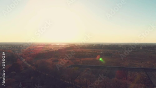 Aerial shot of rural area