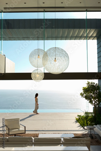 Woman in luxury house