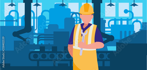 worker in factory workplace