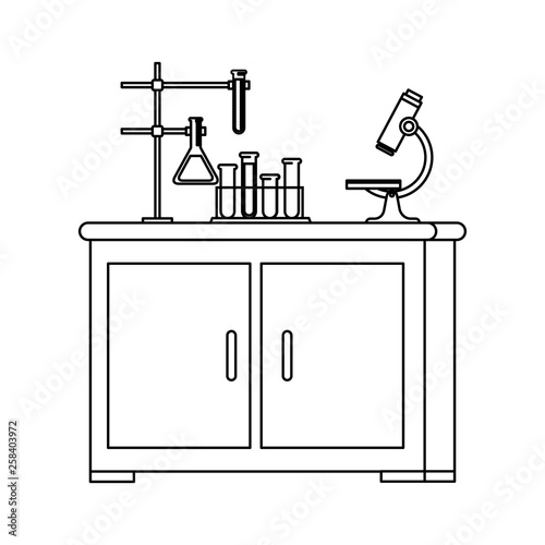 laboratory drawer isolated icon