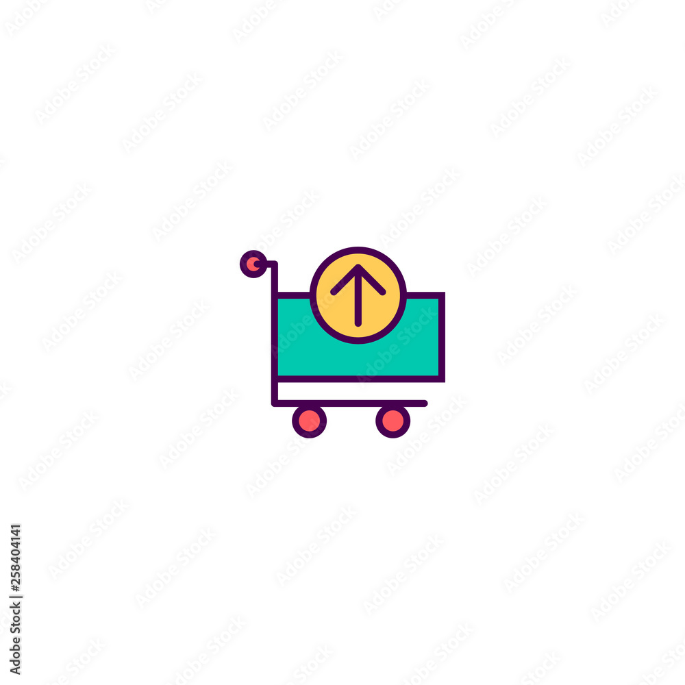 cart icon line design. Business icon vector design