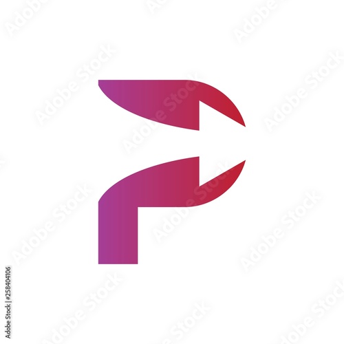 Free Download P arrow logo - GFXLoad