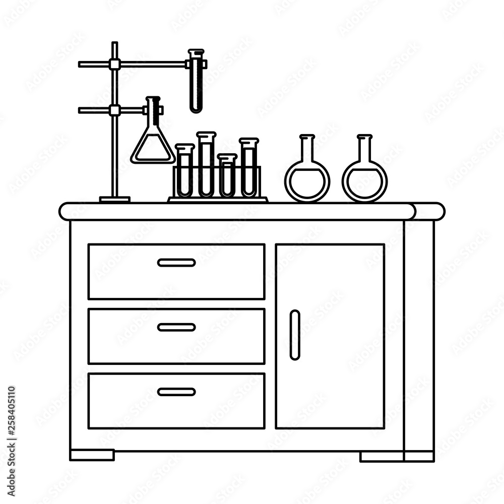 laboratory drawer isolated icon laboratory drawer isolated icon