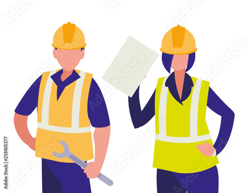 couple of builders working