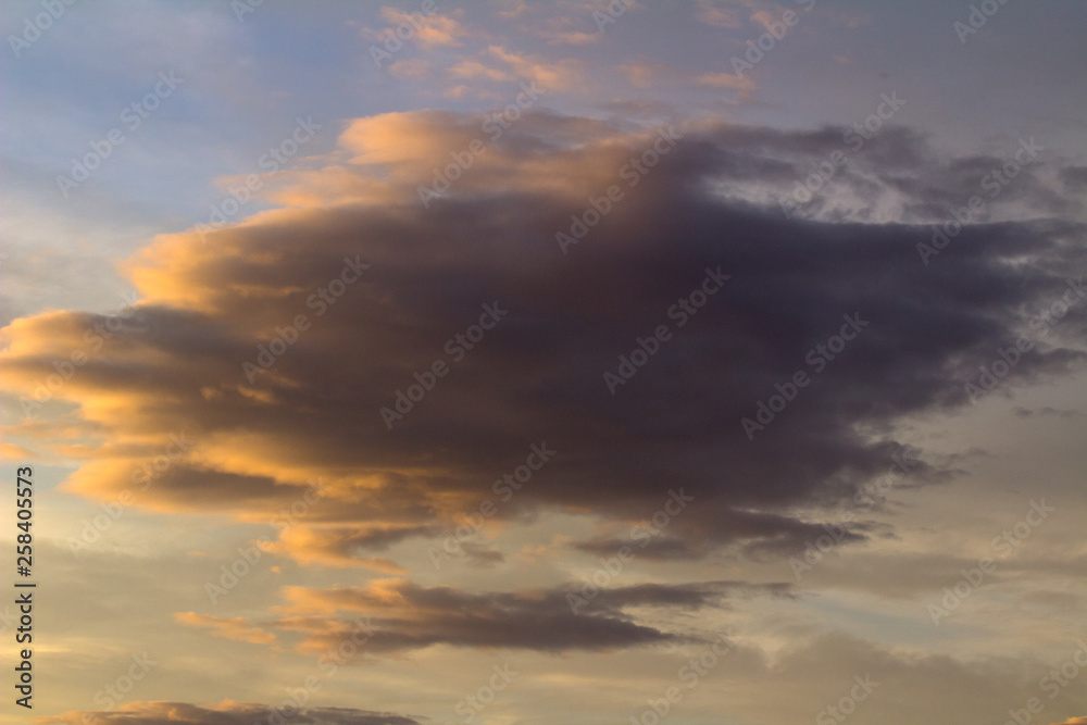 dramatic sky with clouds