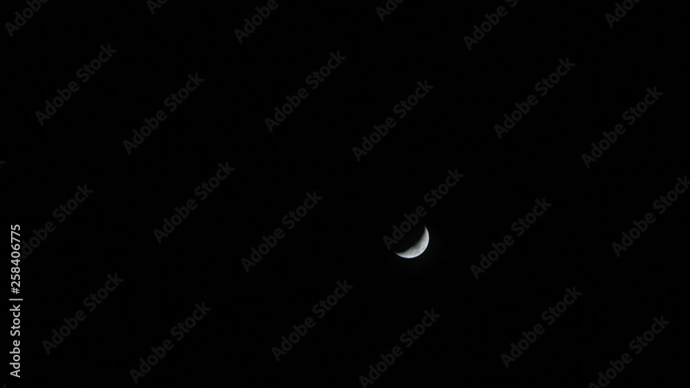 New moon on black background. Astrology New moon on black background. Astrology