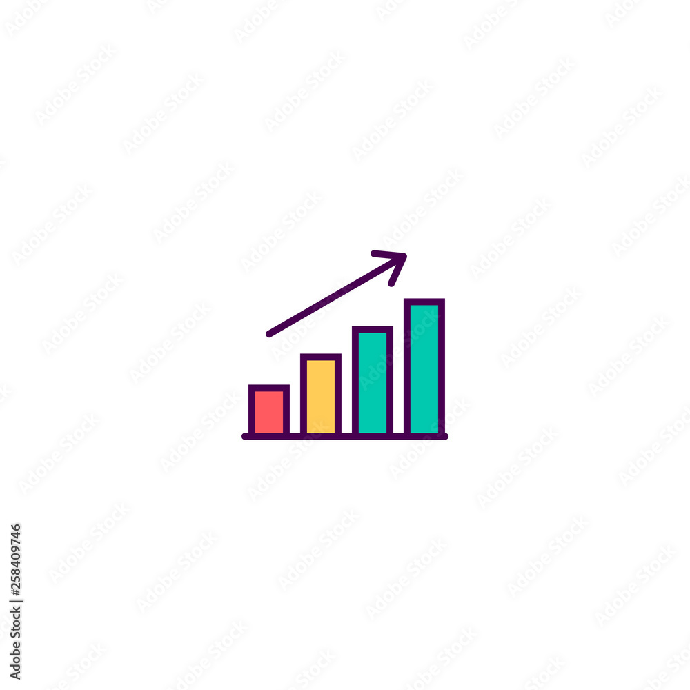 graph icon line design. Business icon vector design graph icon line design. Business icon vector design