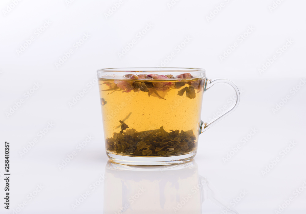 Cup of green tea isolated on white background Cup of green tea isolated on white background
