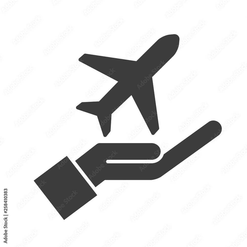 Obraz premium Travel insurance vector icon in modern flat style isolated. Travel insurance can support is good for your web design.