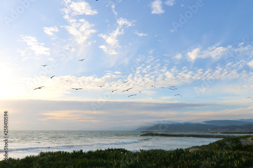 Surfers Knoll beach in Ventura at Sunset © Stefany Hedman