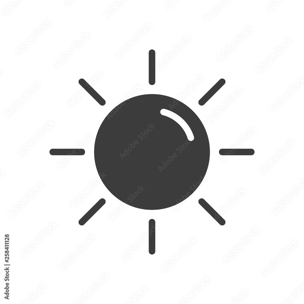 Sun vector icon in modern flat style isolated. Sun can support is good for your web design. Sun vector icon in modern flat style isolated. Sun can support is good for your web design.