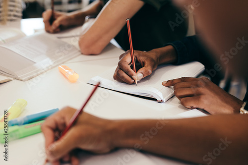 Students making notes