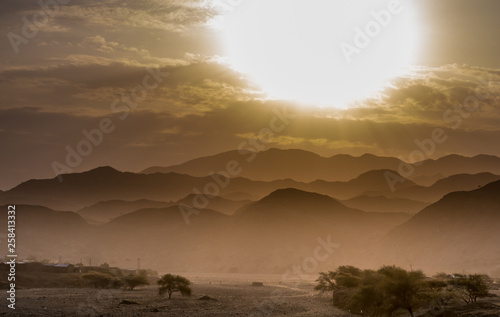 Sunrise in Danakil in Ethiopian
