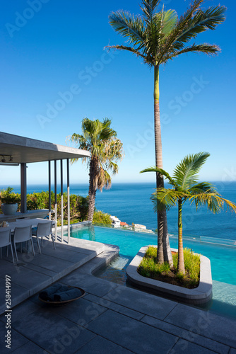 Luxury terrace with swimming pool