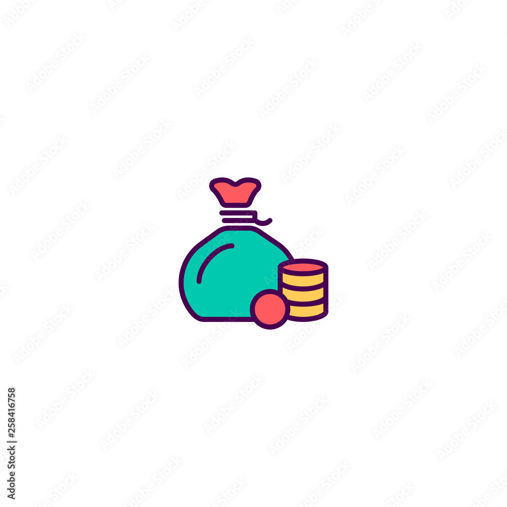 rich icon line design. Business icon vector design