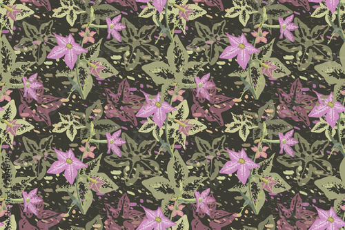 Art floral vector seamless pattern. 