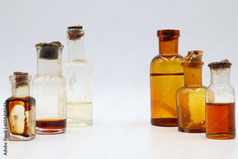 Antique Medicine Bottles, 1800s Victorian Era Antique Medicine Bottles, 1800s Victorian Era