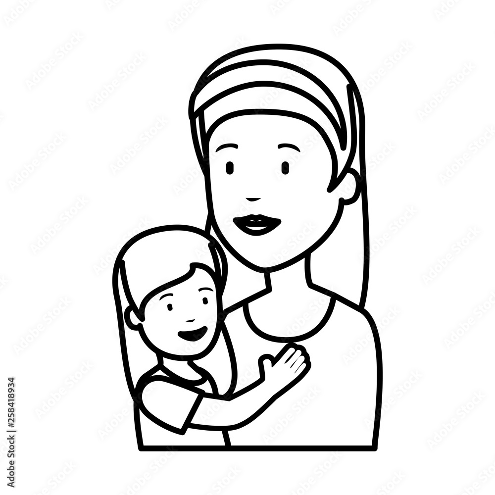 beautiful mother lifting daughter beautiful mother lifting daughter