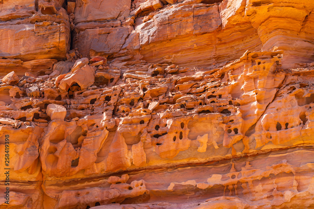 Coloured Canyon is a rock formation on Sinai peninsula. Sights of Nuweiba, Egypt. Coloured Canyon is a rock formation on Sinai peninsula. Sights of Nuweiba, Egypt.