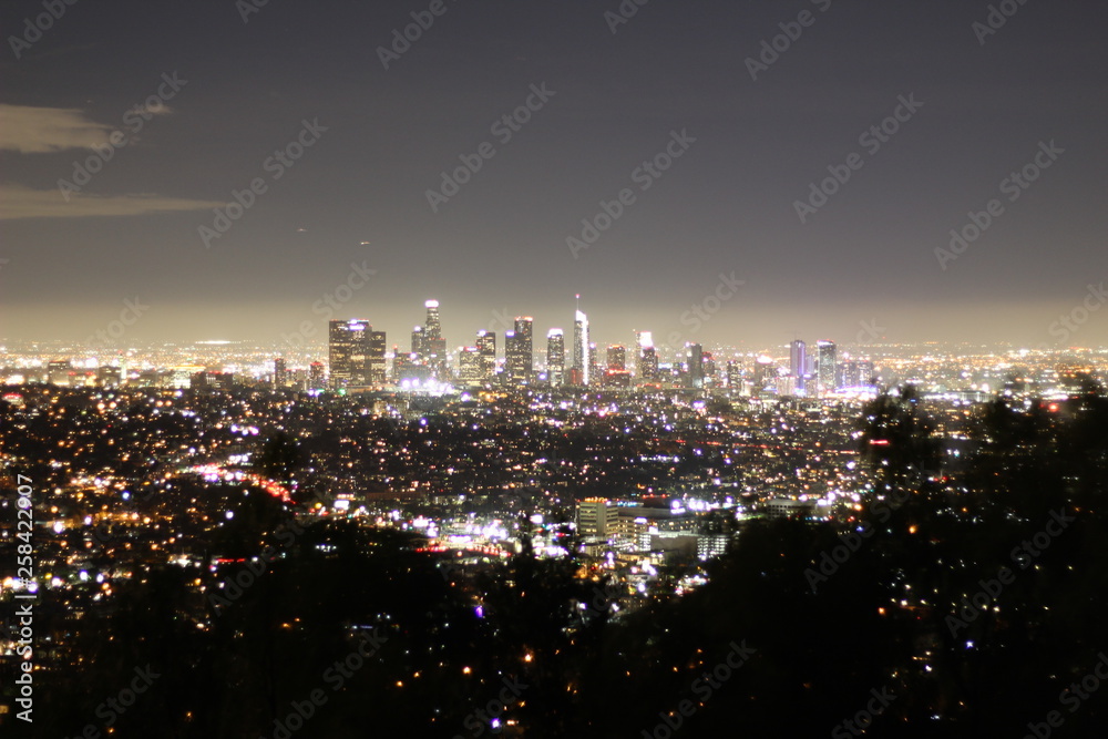 Fototapeta premium Panorama of Los Angeles at Night