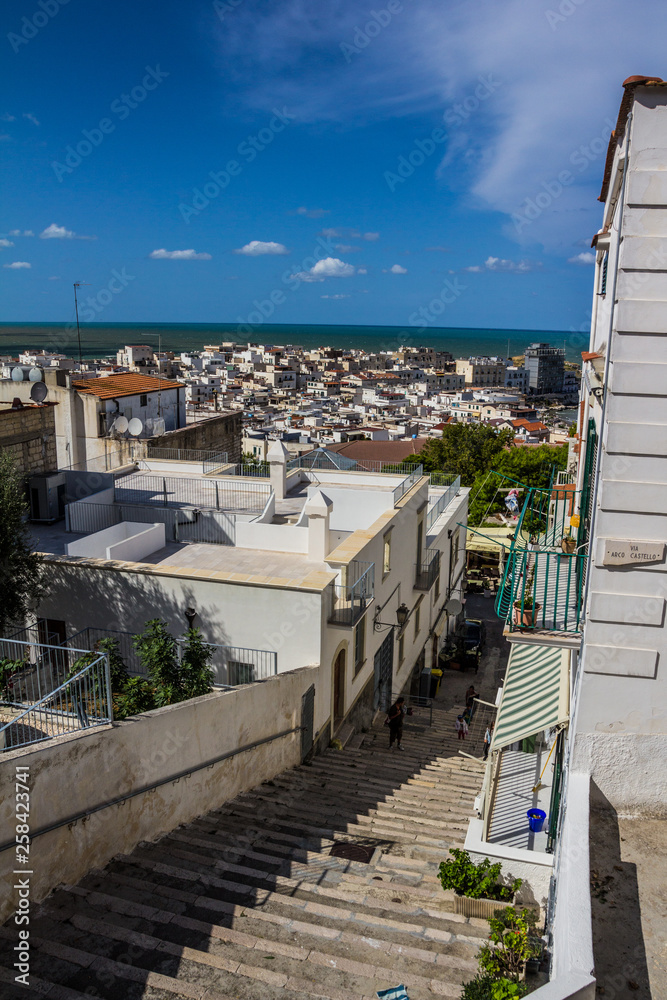 A view of the city of Vieste in Italy, Gargano