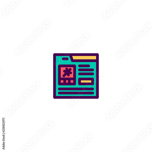 Online Shopping icon design. e-commerce icon vector design