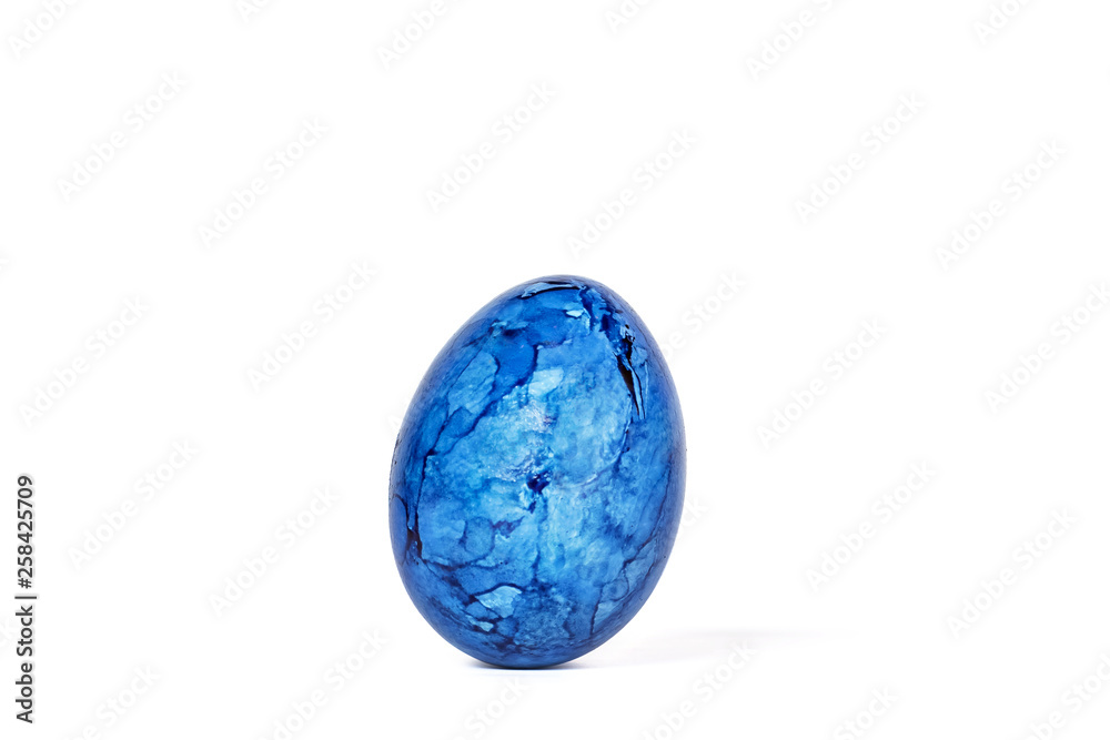 Blue easter egg isolated on white background Blue easter egg isolated on white background