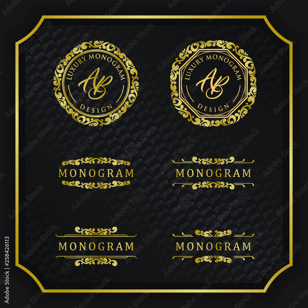 Luxury design set for wedding and decoration