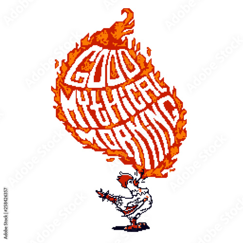 Gallo escupe fuego