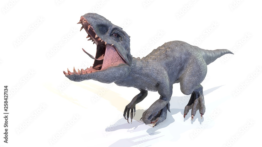 Fototapeta premium indominus rex walk of backgorund, 3d render