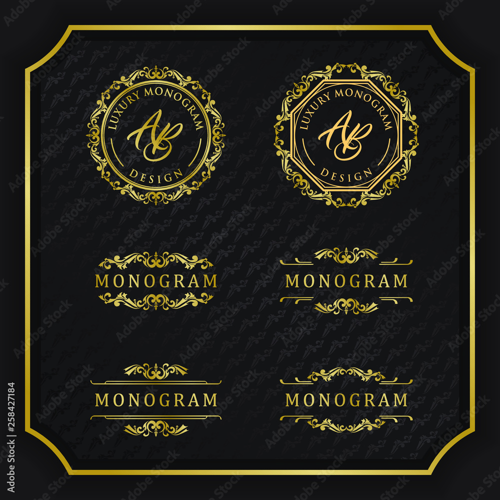 Luxury design set for wedding and decoration Luxury design set for wedding and decoration